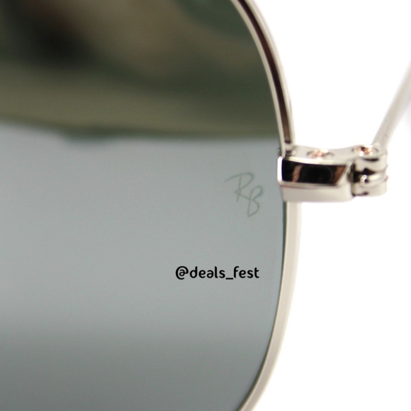 Model Display RayBan Aviator Silver RB3025 Mirror - Picture 10 of 17